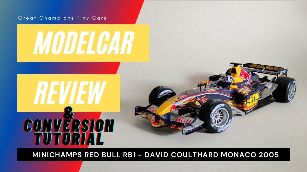 REVIEW Minichamps 1:18 Diecast Star Wars Red Bull RB1 F1 modelcar, David Coulthard Monaco GP 2005
