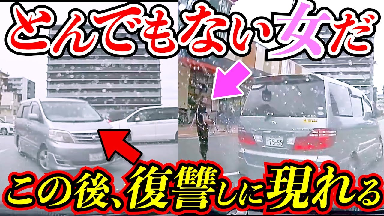【ドラレコ】復讐！とんでもない女が仕返しに来る/最新ドラレコ/交通安全/危険予知/25選