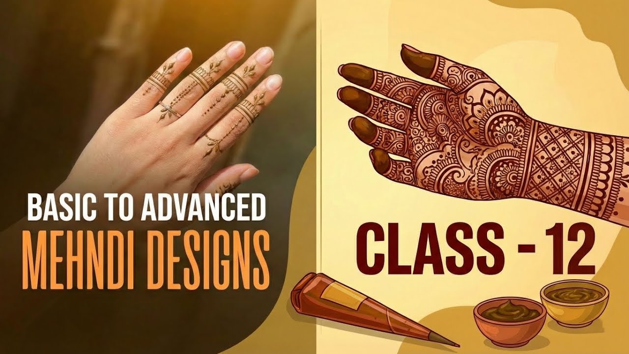 DK Classes Day - 12 | Basic HennaDesigns For Beginners I Mehndi Class ❤️✨