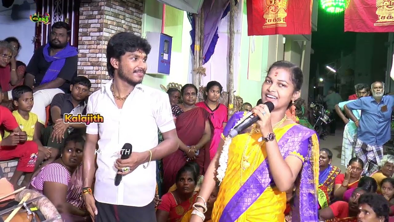 🔥அனைவரையும் ஆடவைத்த💥 மிரட்டலான சத்யா கும்மி பாட்டு ✅முள்ளிக்குளம் #kalajith #villupattu