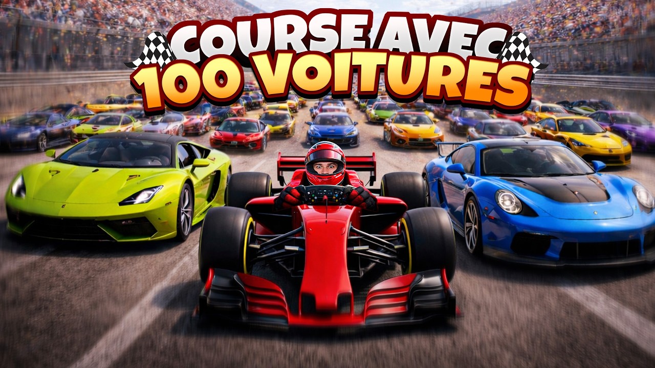 100 Voitures en Course dans une Descente GÉANTE… CARNAGE !