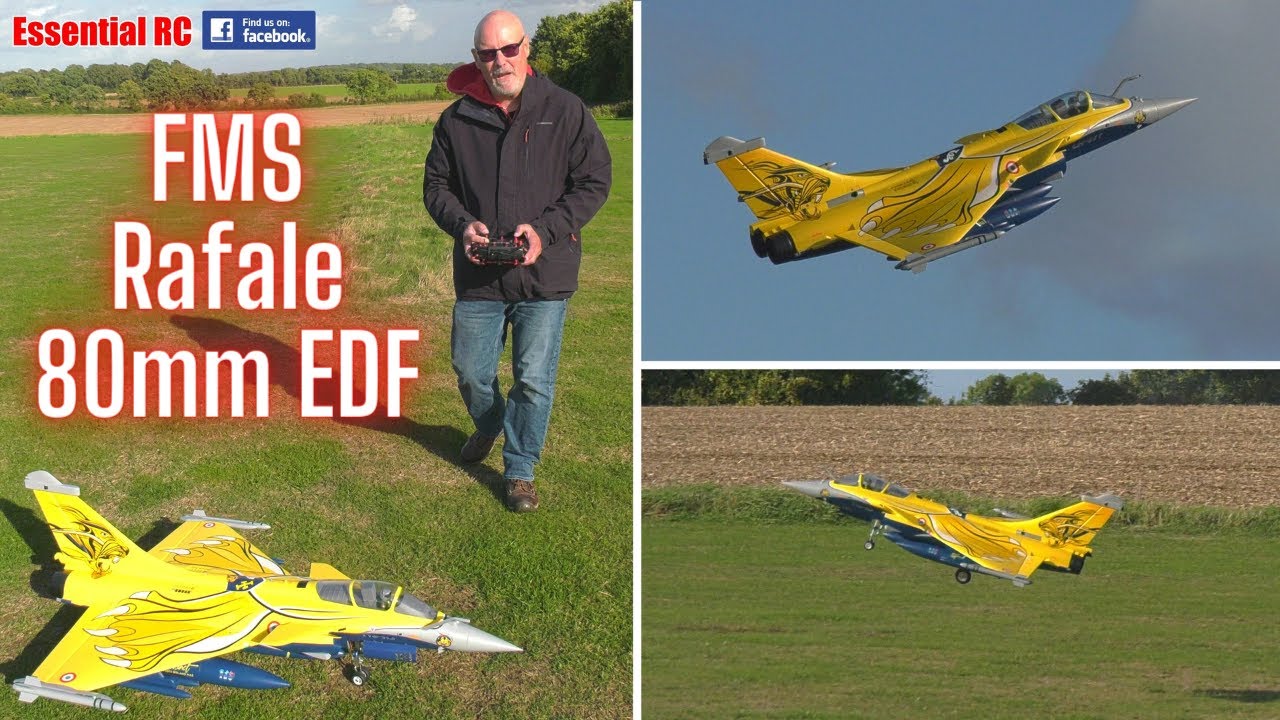 BIG ELECTRIC RC JET ! FMS RAFALE 80mm EDF jet | Essential RC FLIGHT TEST