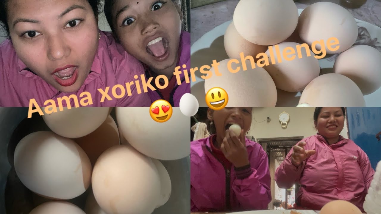 Bottle flip challenge 😍 aama xoriko kasle dherai 🥚🥚khayo ta ?😄😄
