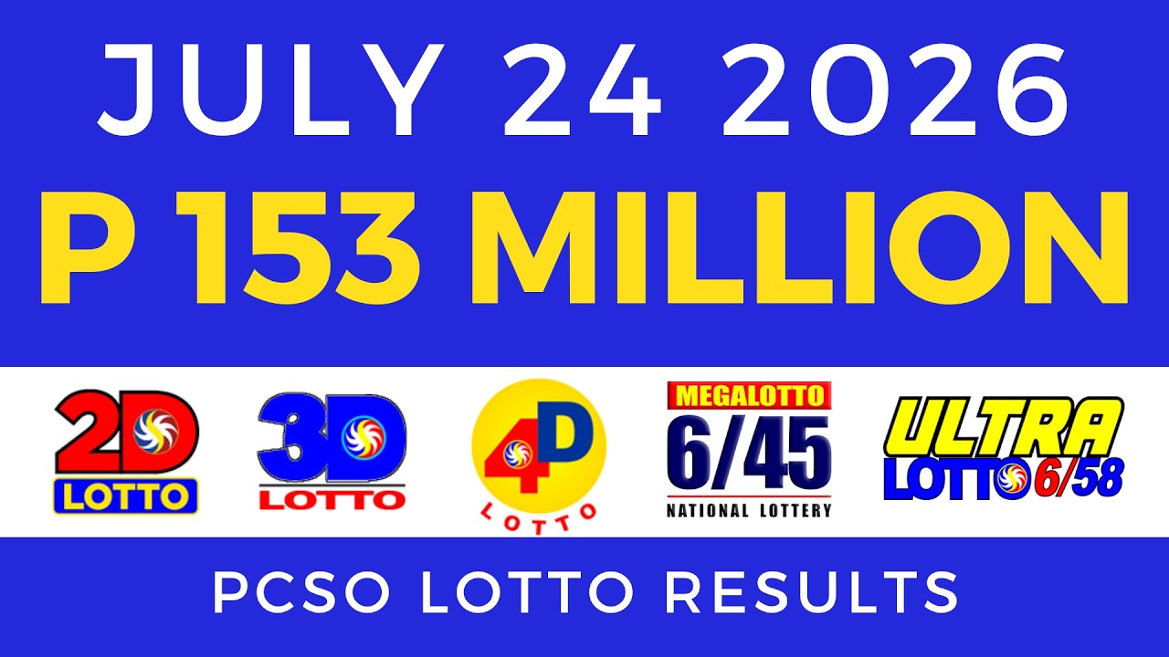 Lotto Result Today 9PM July 24 2026 PCSO