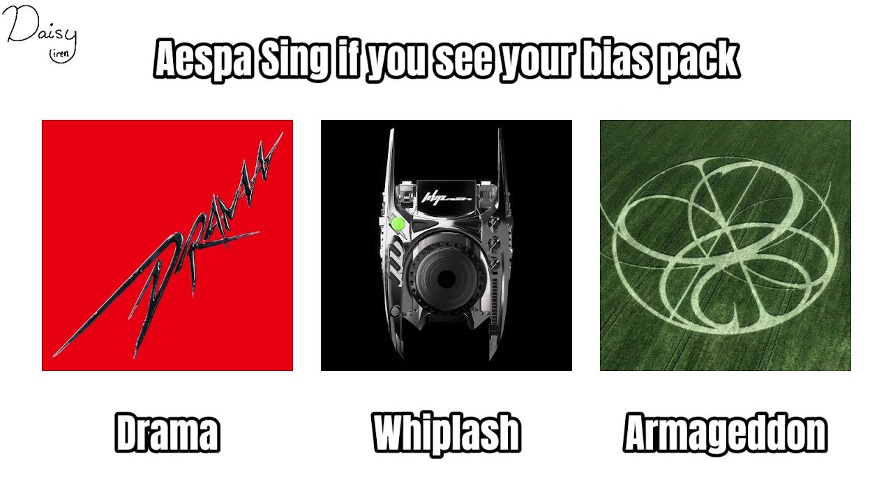 Aespa Sing if you see your bias pack |Drama, Whiplash, Armageddon|