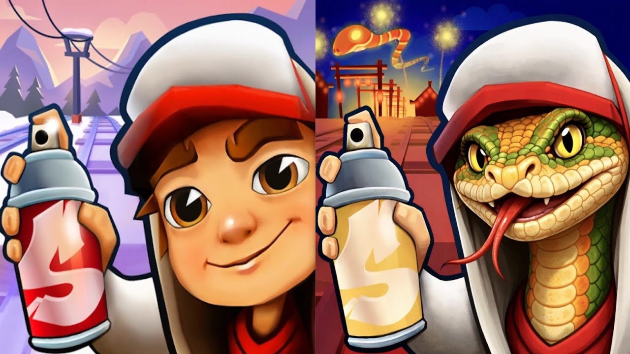 Subway surfers : Winter Xtreme 2026 🆚 Year of the snake 2025🐍 Map Comparison 
