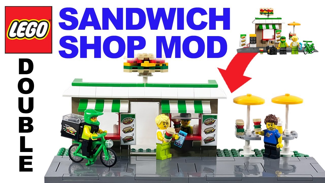 LEGO City Sandwich Shop MOD - Double the size of set 40578