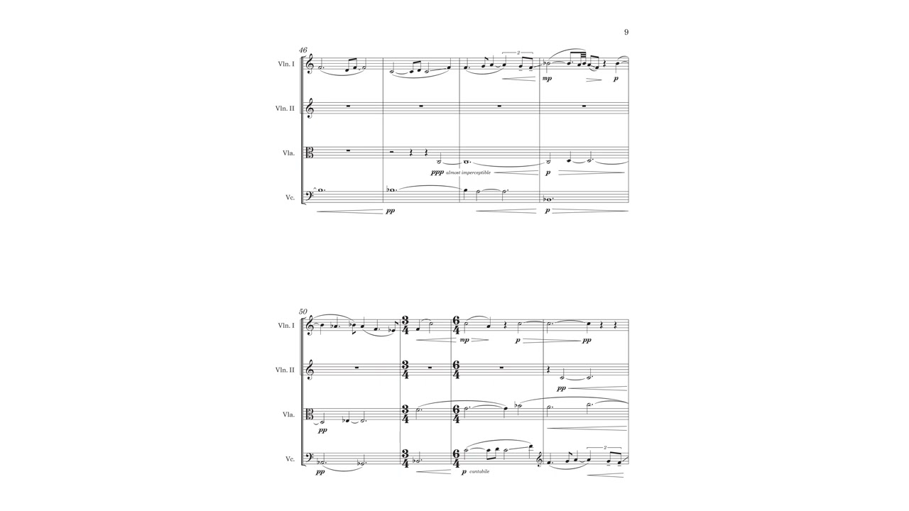 Lyric Piece (2024), for string quartet - J.T. Wolfe
