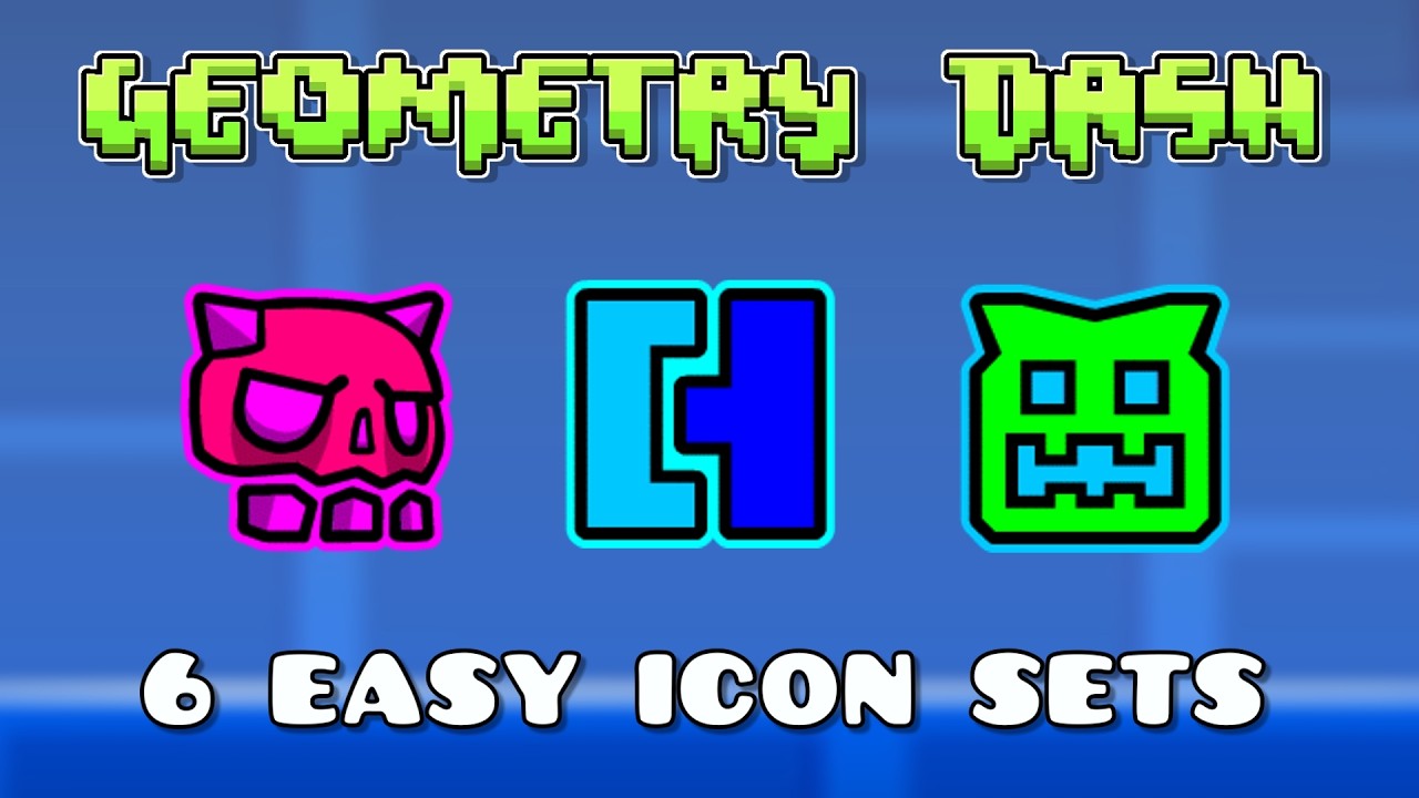 6 ПРОСТЫХ НАБОРОВ ЗНАЧКОВ В GEOMETRY DASH