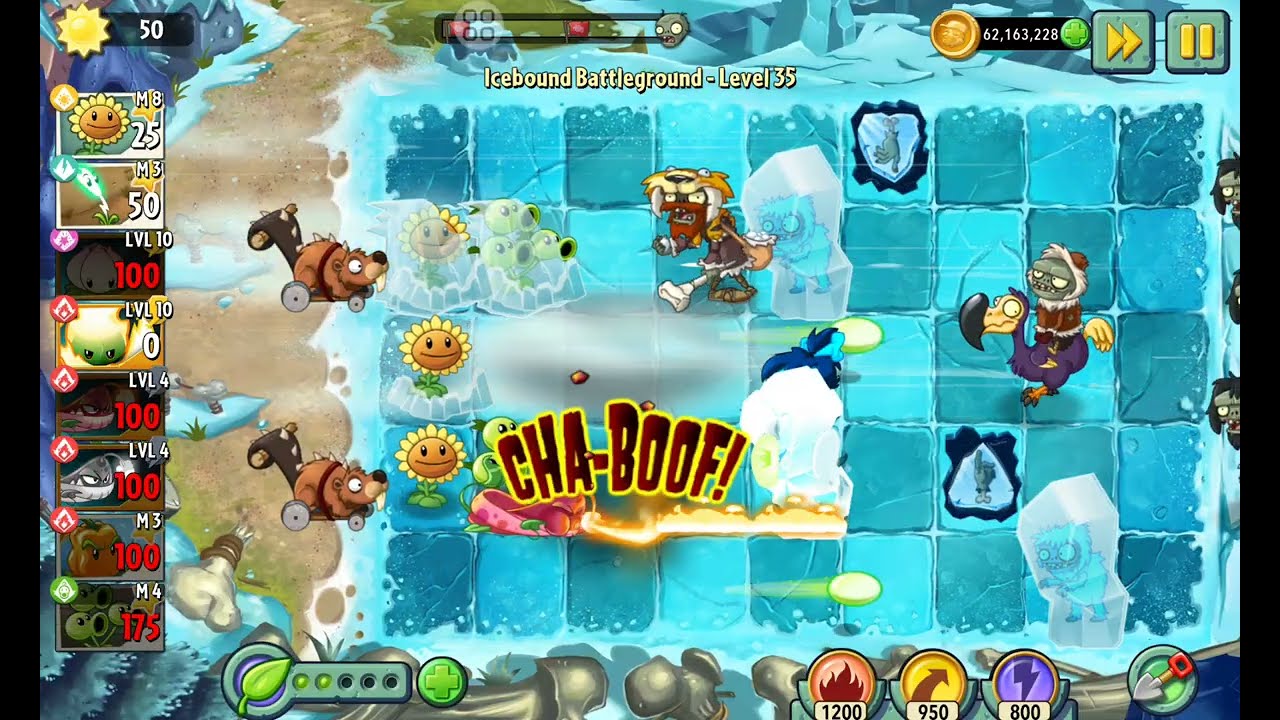 Plants Vs Zombies 2: Ледяное поле битвы | Уровни 35, 36, 37 #зомби #plantsvszombies #pvz #прыжок