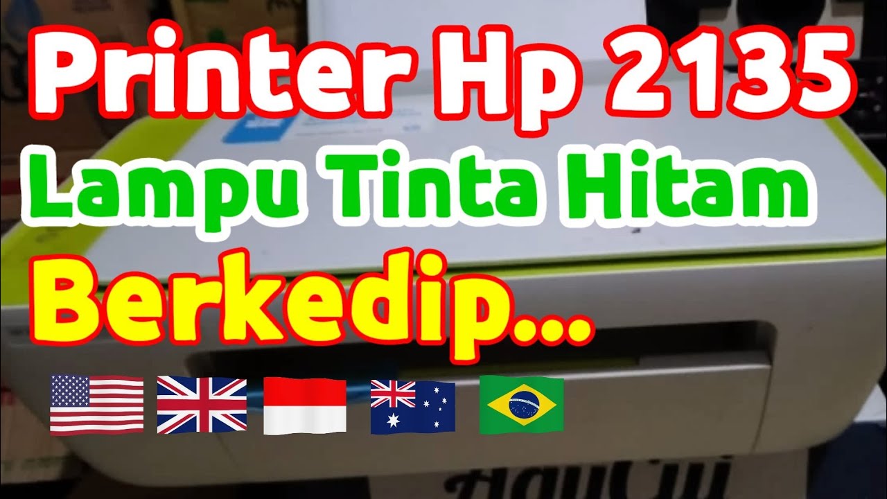 Printer hp Deskjet 2135 Lampu Tinta Hitam Berkedip