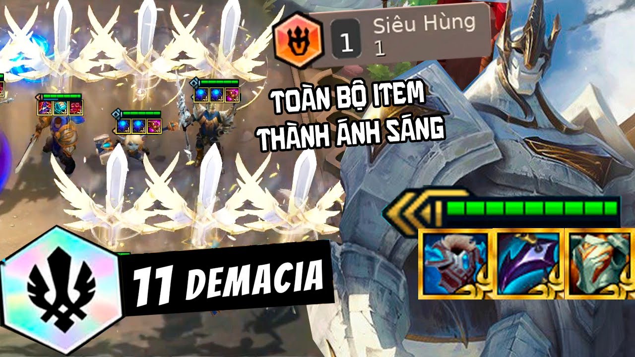 TRA TẤN ĐỐI THỦ VỚI 11 DEMACIA MÙA 16: ĐỘI HÌNH BẤT TỬ ĐƯỢC DÁT FULL ĐỒ ÁNH SÁNG!