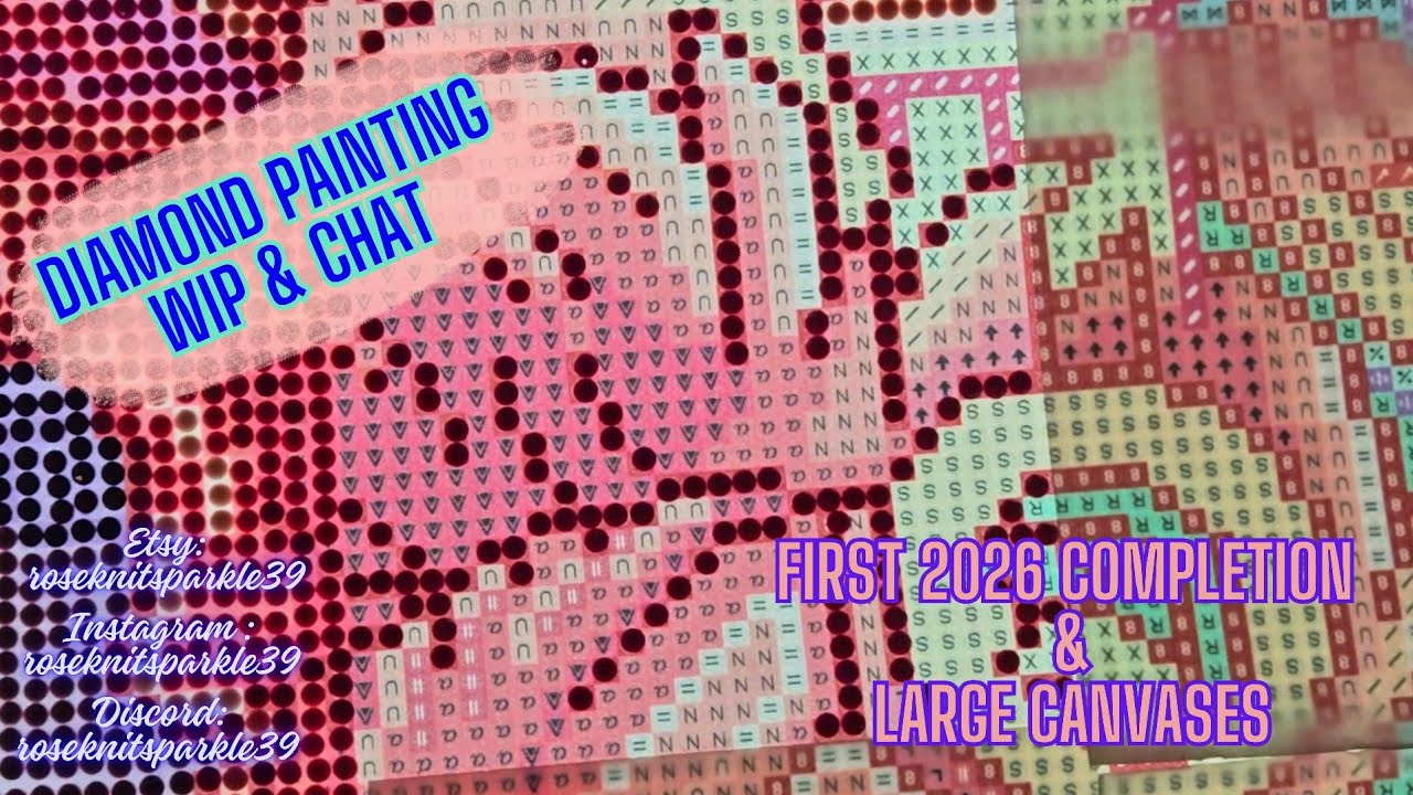 Ep 556: Diamond Painting WIP & Chat - So, Large Canvases...🍵 #diamondpainting #craft  #dac #diy #wip