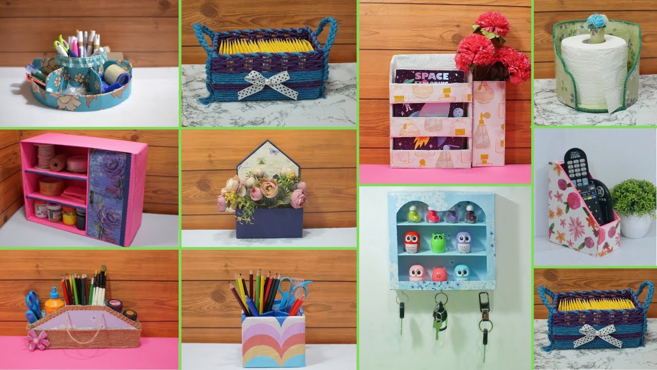 10 Best Out Of Waste Ideas for Space Saving Storage Organizer From Cardboard Box
