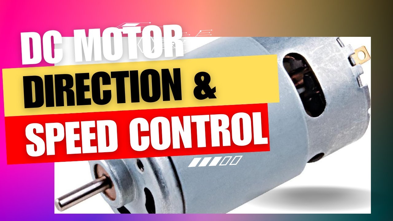 DC motor speed and direction control using single pushbutton