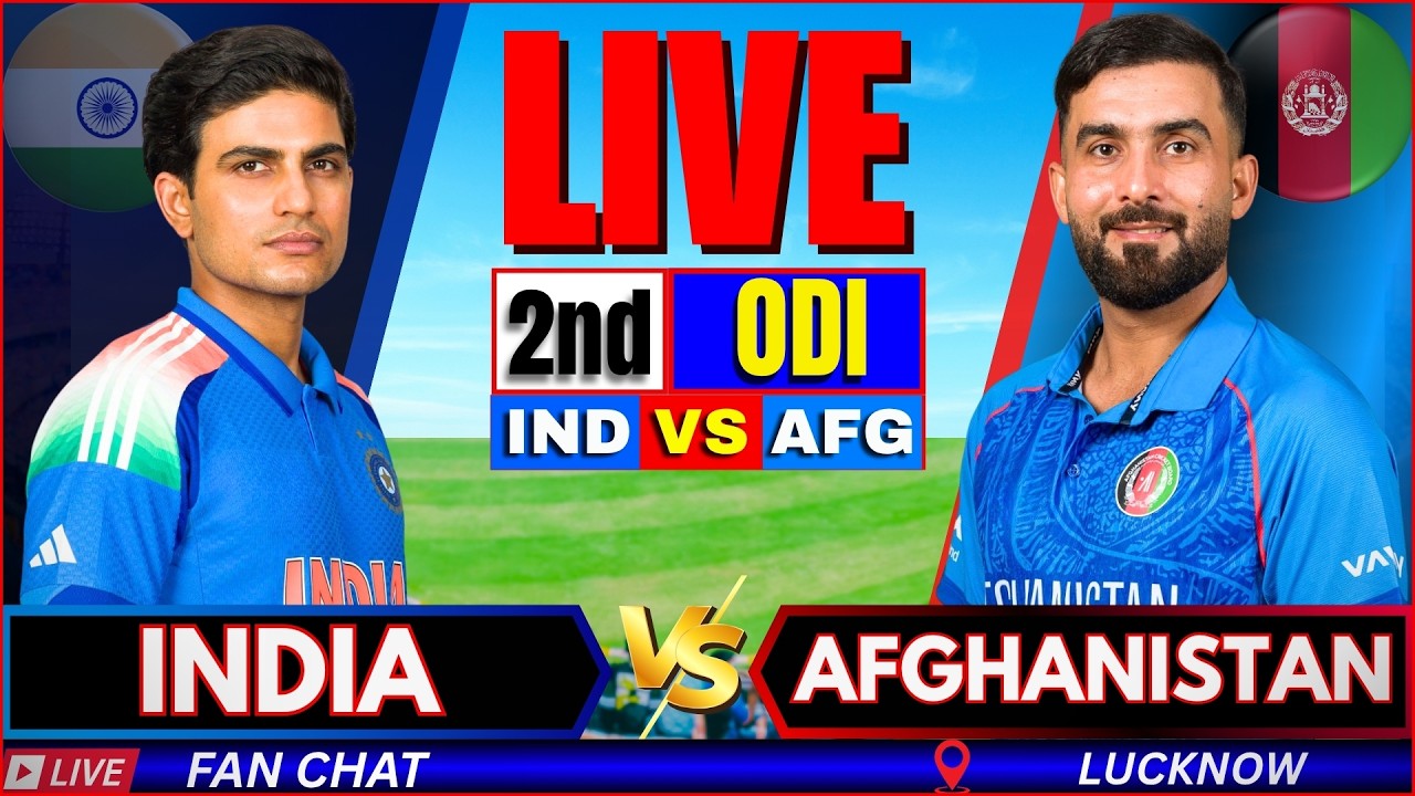 🔴LIVE: India vs Afghanistan, One Day Match | IND vs AFG 2nd ODI Live match Today, Live Cricket Score