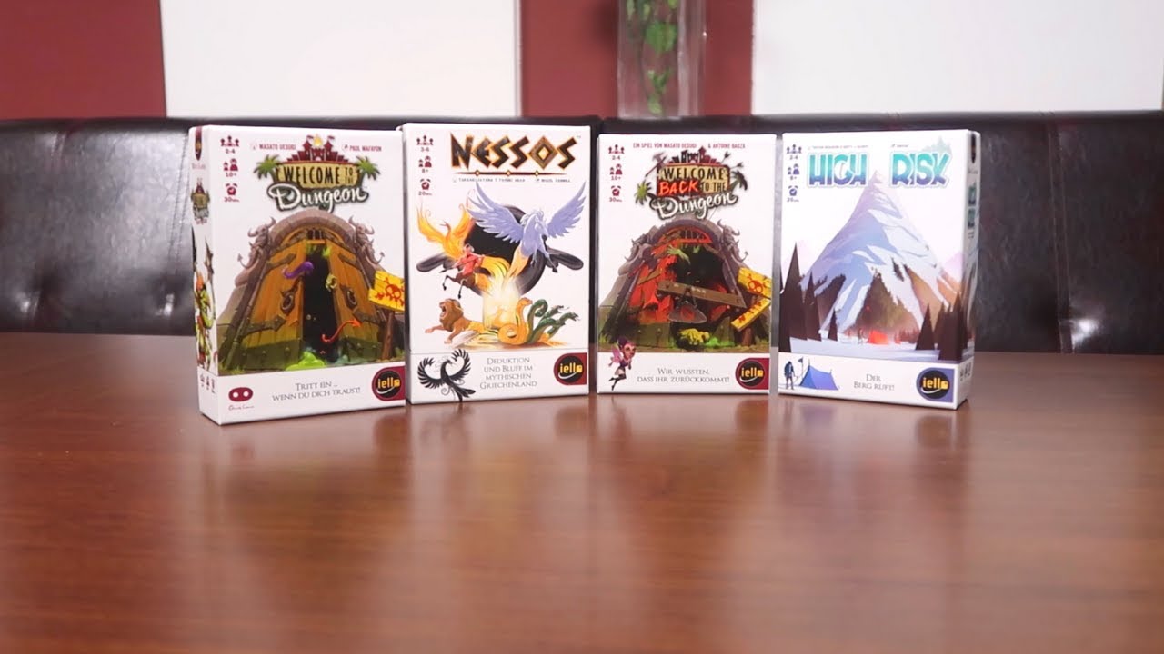 Iello Mini Games - High Risk, Welcome to the dungeon, Nessos 2019 - Brettspiele