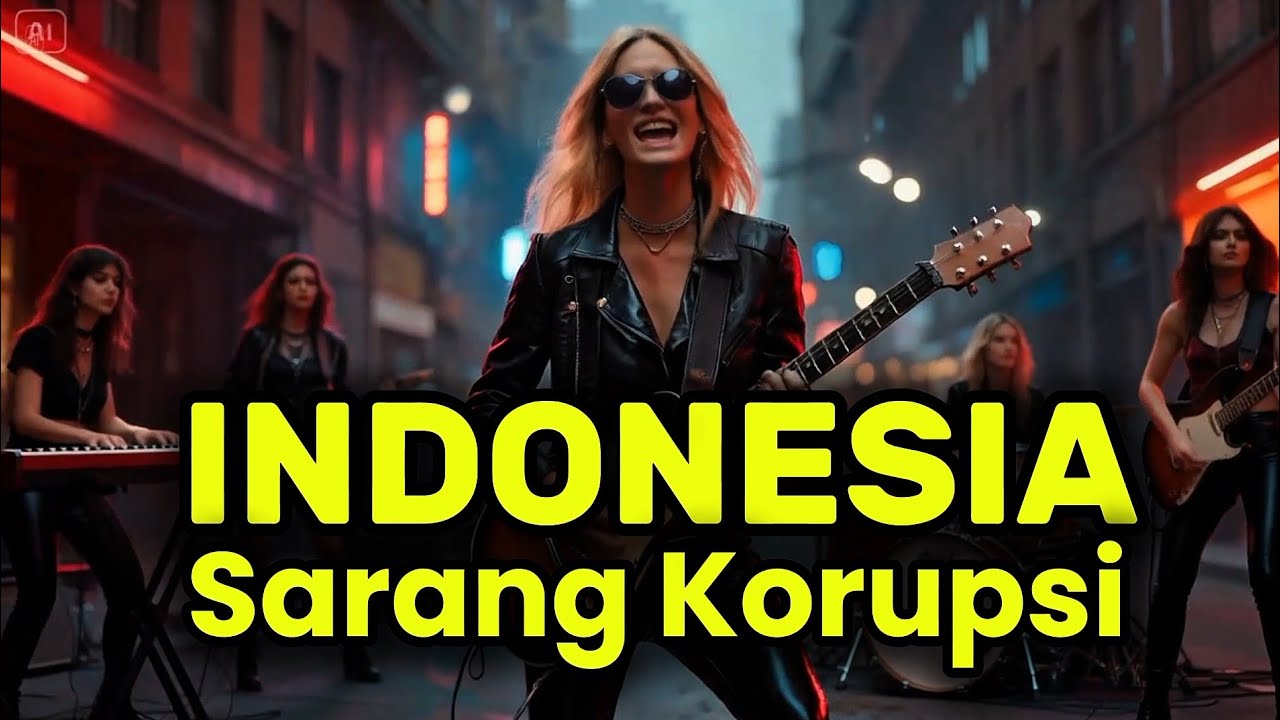 INDONESIA SARANG KORUPSI | Rock Metal | Musik AI | Gitaris Gadungan