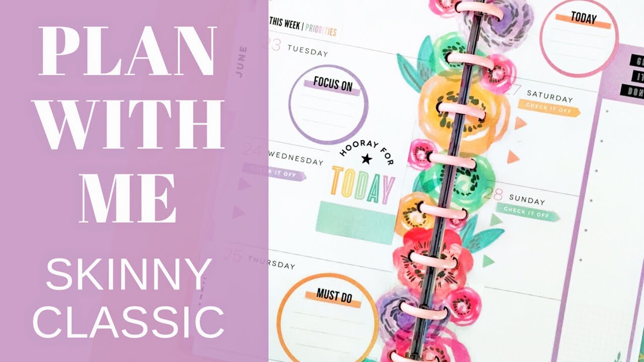 PLAN WITH ME | SKINNY Classic Happy Planner | Pastel Mega Sticker Book