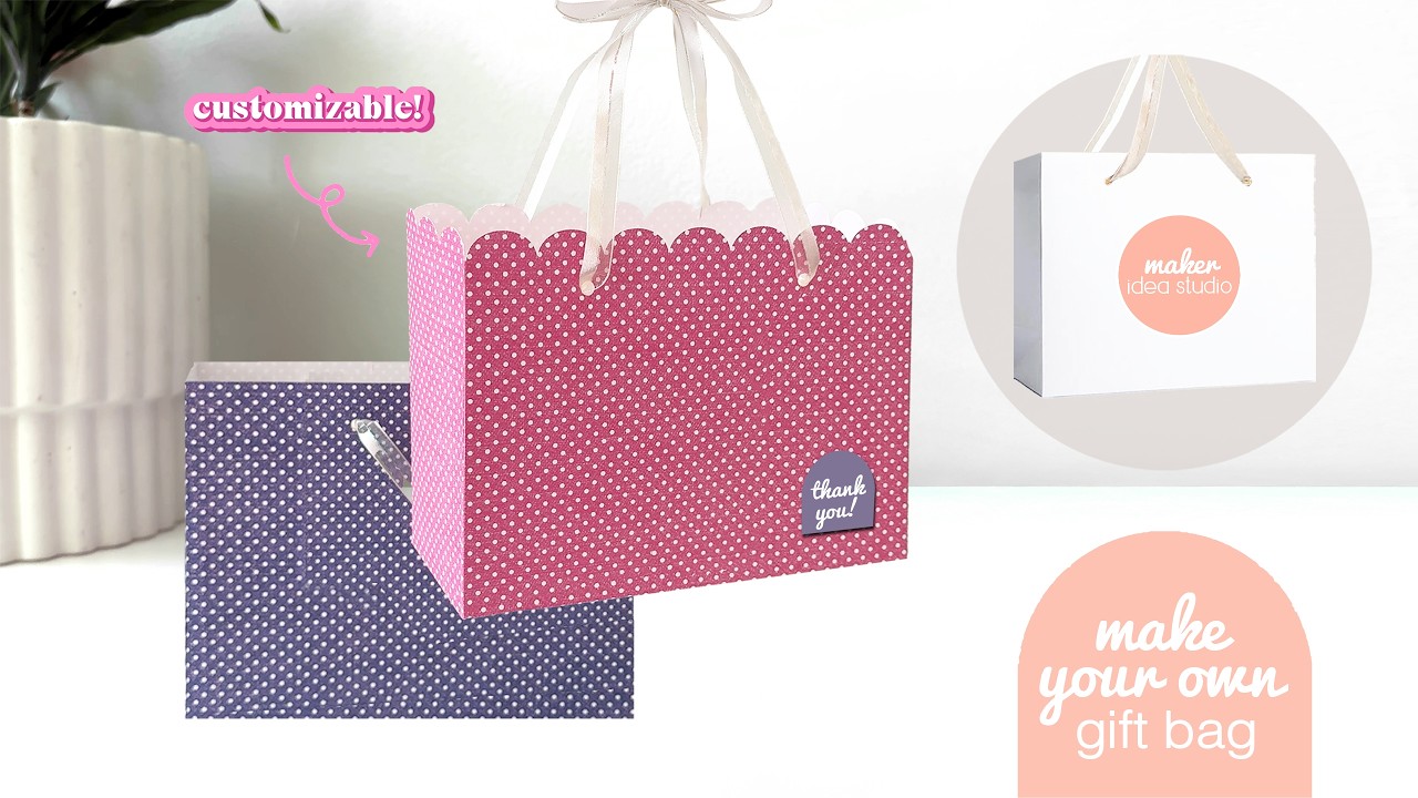 Make your own gift bags! Paper bag template | DIY bag