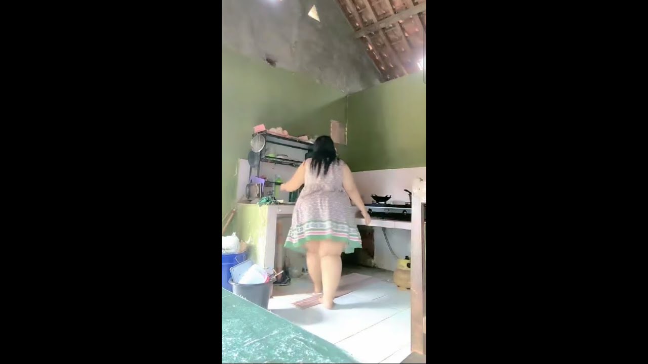 washing dishes and sweeping the house during the day after finishing cooking