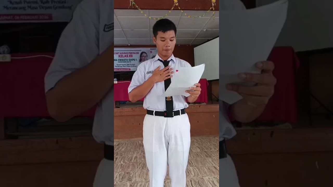 Ujian Praktek Bahasa Indonesia, Pidato bertema Pendidikan