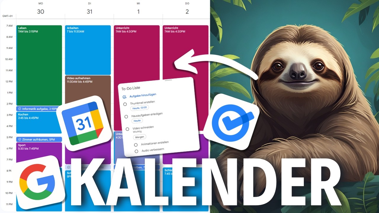 Zeitmanagement mit digitalen Kalender │Google Kalender & Task Tutorial