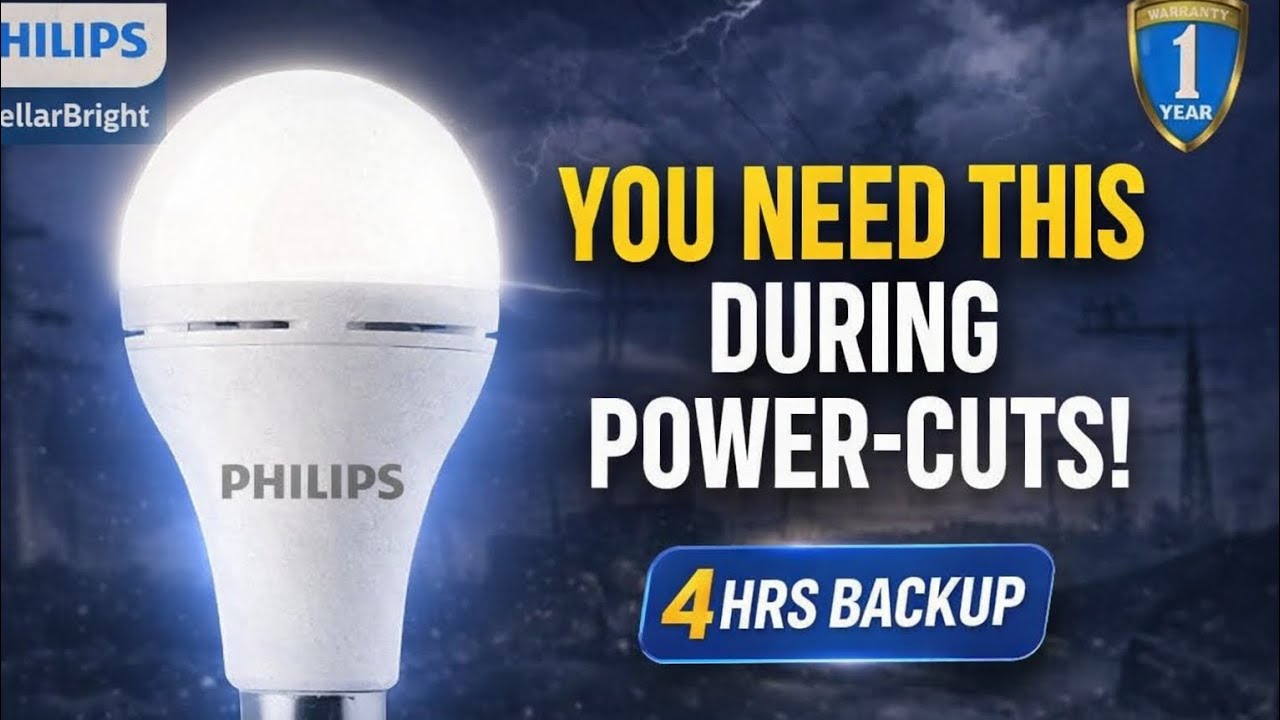 #Philips Inverter Bulb 9 Watt Rechargeable Emergency LED Bulb #electrical 
