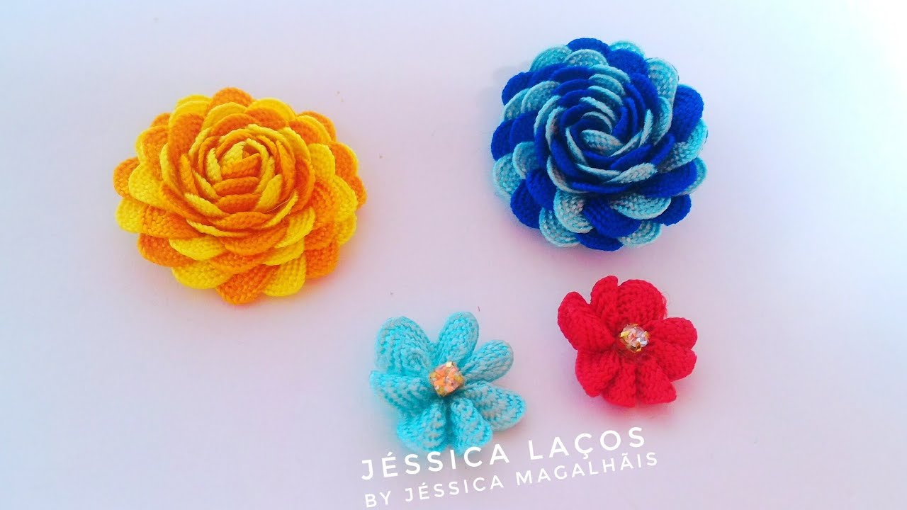 DIY Rosinha de Sianinha - Flor fácil - Easy flower - легкий цветок - 쉬운 꽃