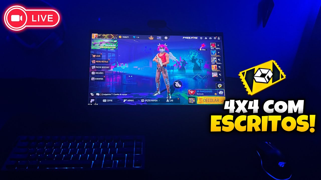 🔥 LIVE FF 🔥 FREE FIRE AO VIVO 🔥 6X6 + 4X4 INSCRITOS 🔥 SALA PERSONALIZADA 🔥  4X4 APOSTADO #tilt07