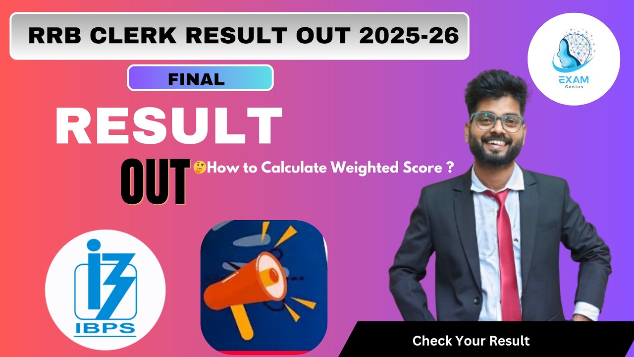 RRB Clerk Final Result 2025-26 Out | IBPS RRB Clerk Mains Result | Cut-Off Analysis