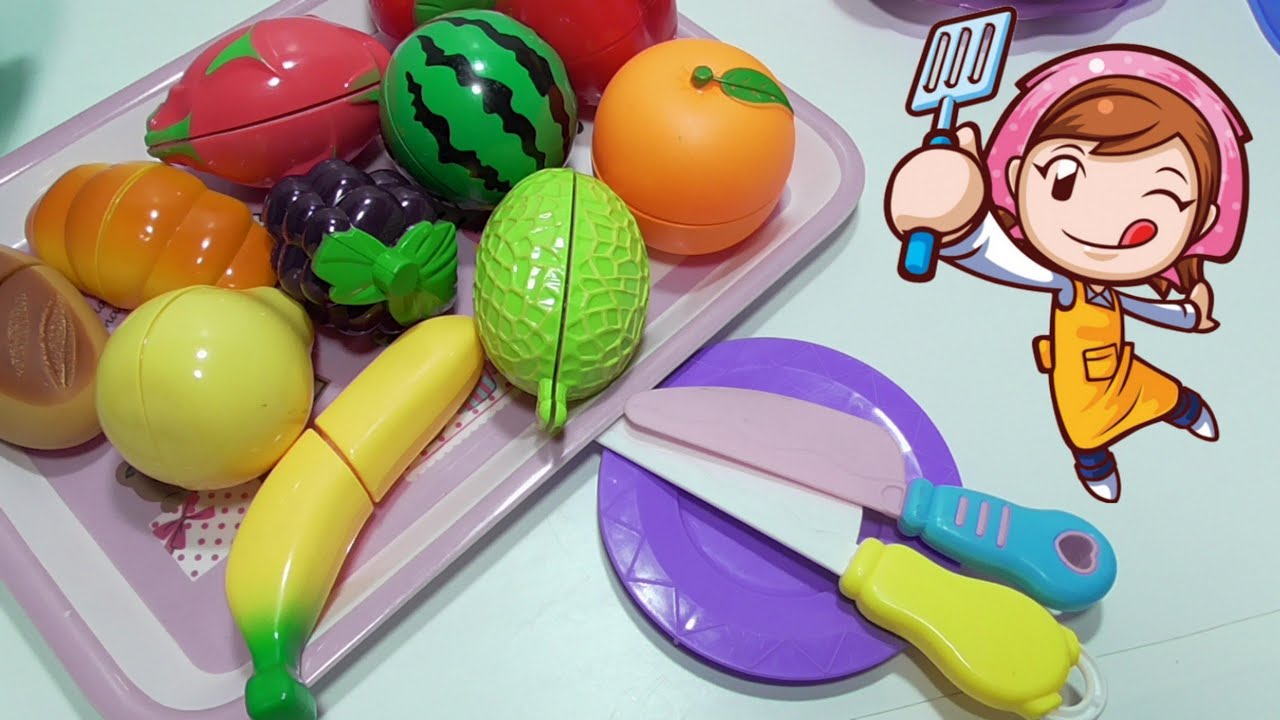Mainan Anak Letsplay Masak Masakan Potong Buah Dan Sayuran di Dapur Velcro #42