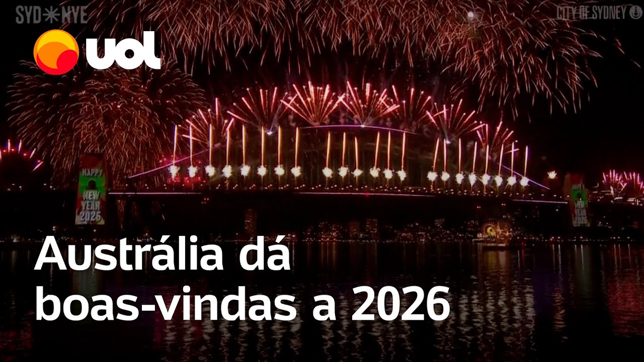Austr&aacute;lia recebe 2026 com queima de fogos em Sydney; veja v&iacute;deo