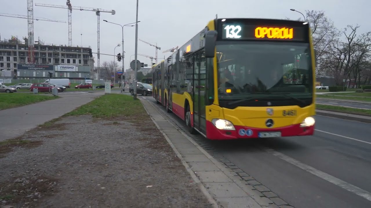 Poland, Wrocław, bus 132 ride from Strzegomska (Muzeum Współczesne) to Mińska (Rondo Rtm Pileckiego)