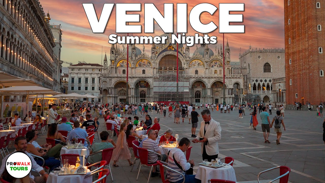 Venice, Italy Evening Walk - 4K 60fps - with Captions
