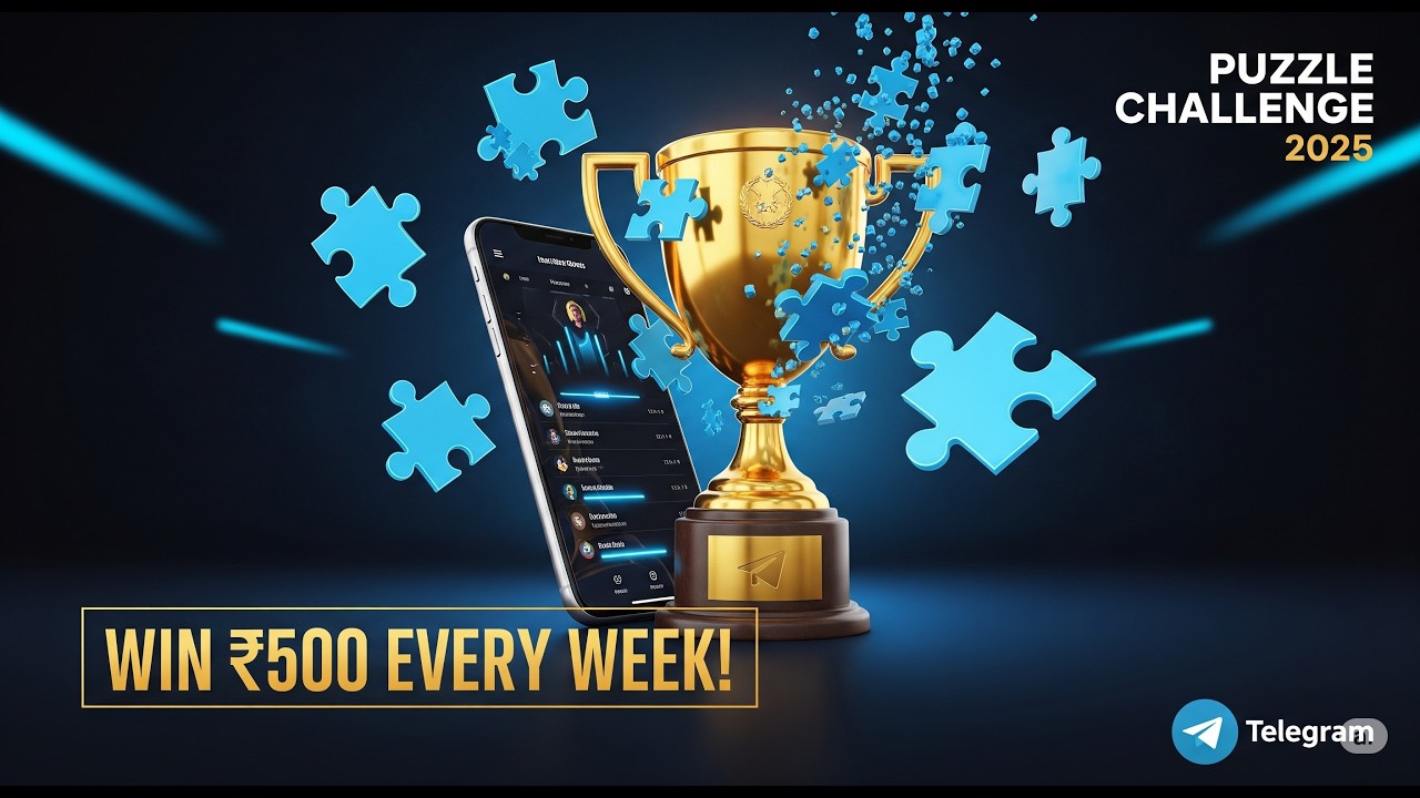 Puzzle Challenge 2025 🧠 | Win ₹500 Weekly! | India&rsquo;s Biggest Brain Game on Telegram!