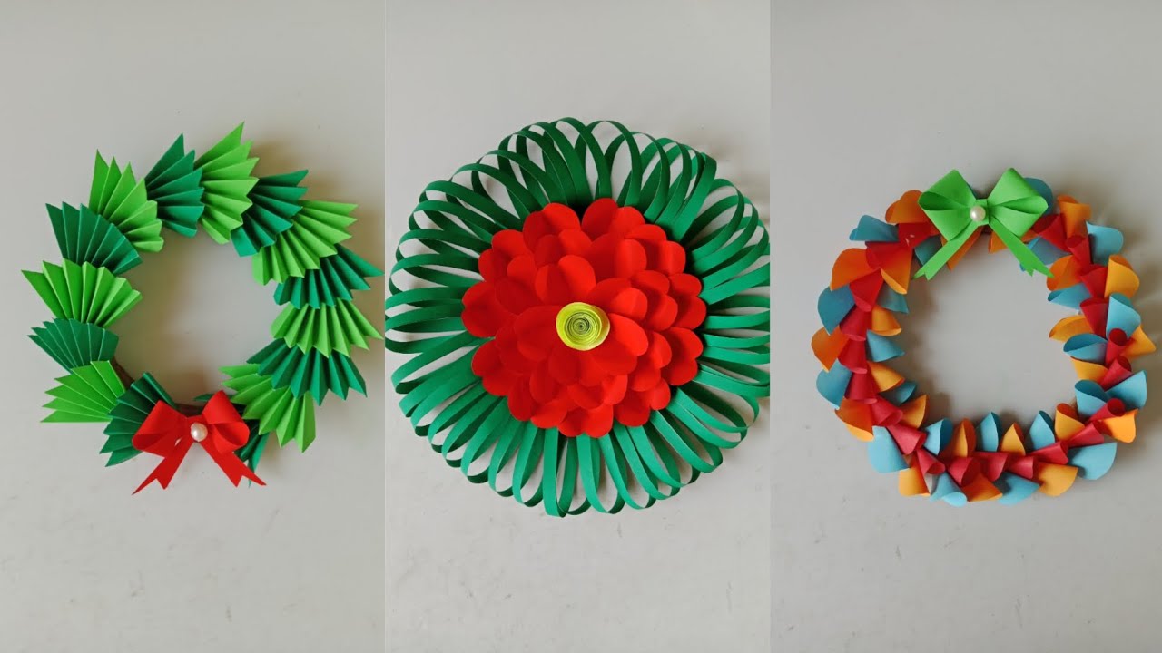 3 Beautiful Flower Wall Hanging/Paper Craft For Home Decoration/Easy Paper Wall Hanging Ideas Craft 