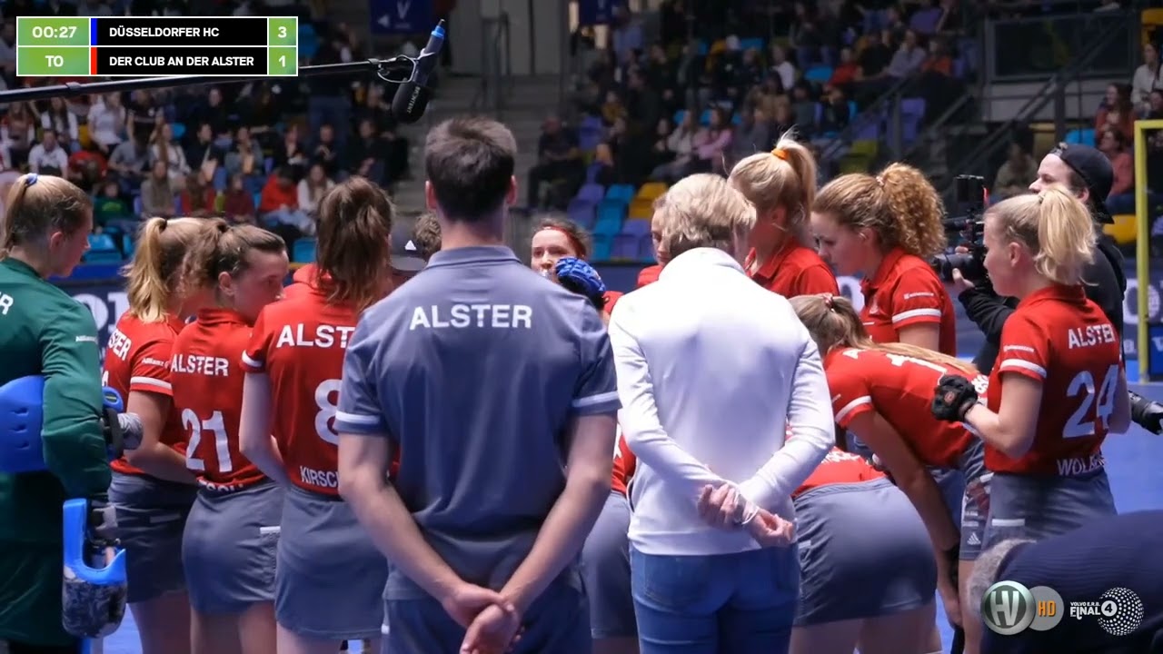 Finale Volvo E.R.B.Final4 Hallenhockey Damen Düsseldorfer HC - Club an der Alster 5.02.23 Highlights