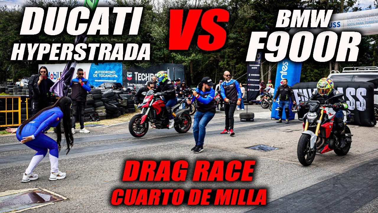 Ducati Hyperstrada VS Bmw F900R🔥PODER DE MOTOS Fullgass Drag Race