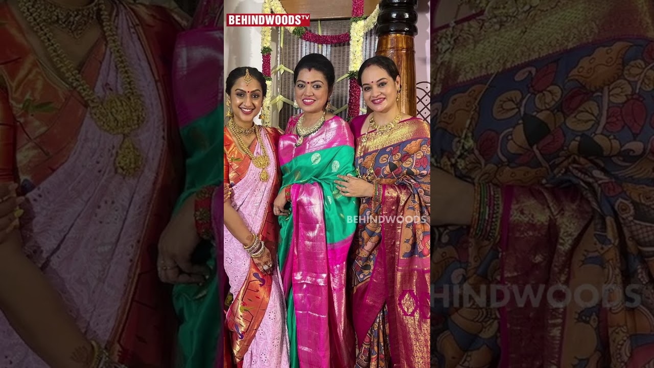 தங்கத்தில் மின்னும் நடிகைகள் 😍 Suja Varunee வீட்டு விசேஷத்துக்கி வந்த Sneha, Preetha