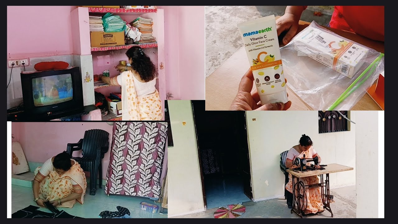 🌄पहले   घर के जरूरी  काम निपटाए # फिर की एक ब्लाउज की कटिंग  और सिलाई #इस तरह करती  हूँ कटिंग##like 