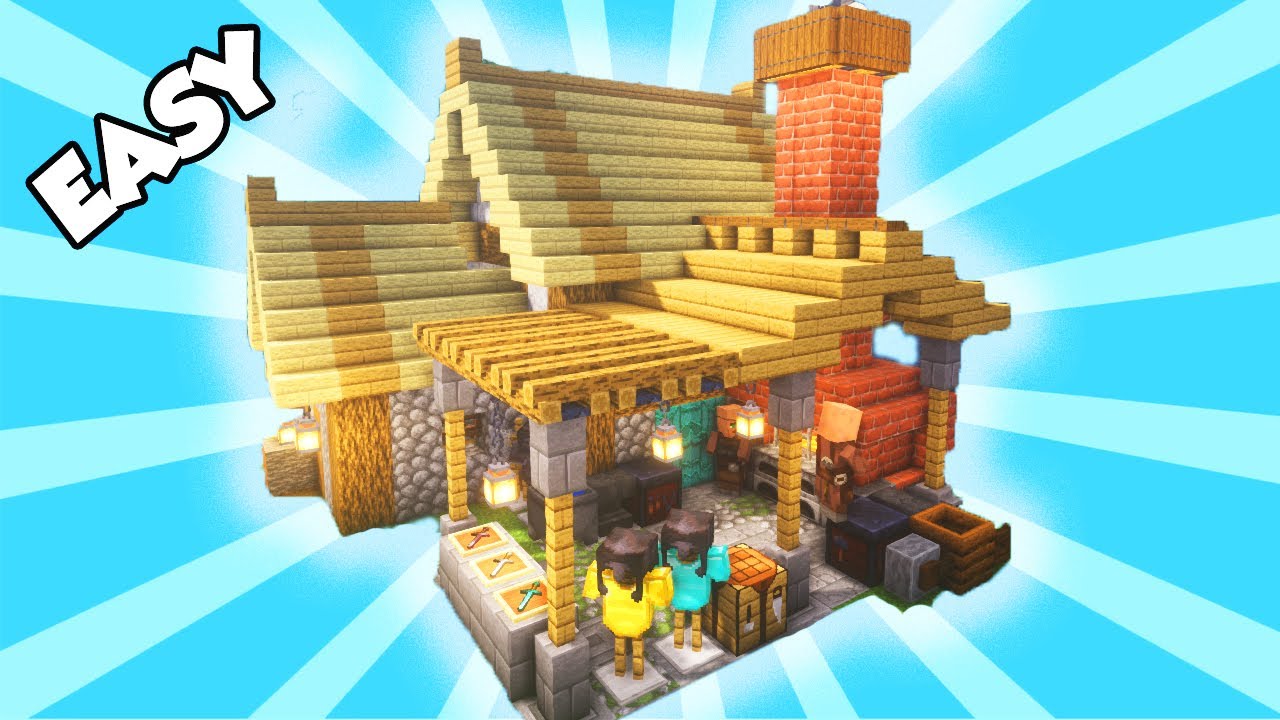 ⚒️Minecraft: Blacksmith Tutorial ⚒️  easy Medieval Blacksmith Tutorial⚒️
