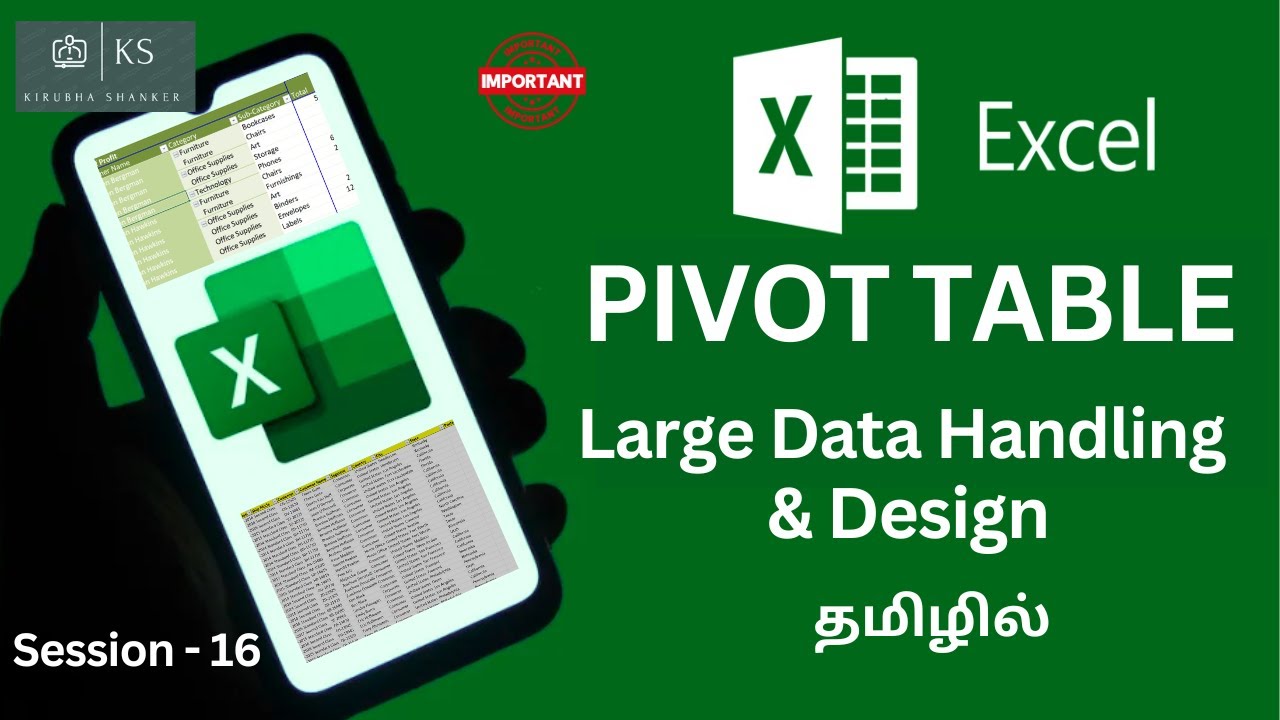 Pivot Table Design -Data analysis - Advanced Microsoft Excel 365 in Tamil