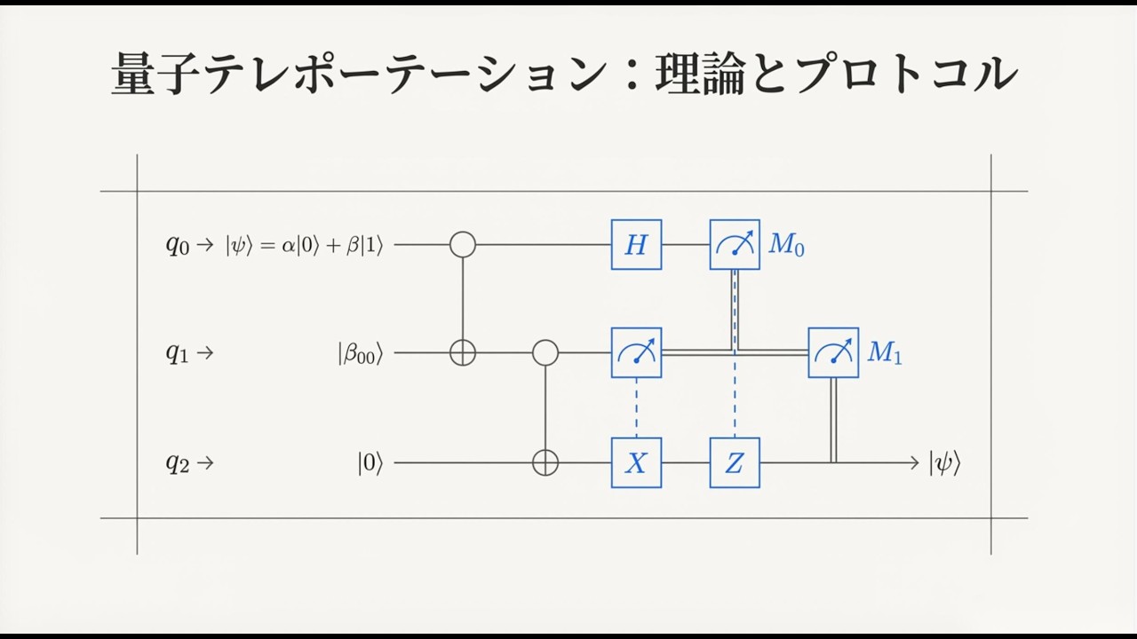 量子情報の基礎 1-4-1：量子テレポーテーション