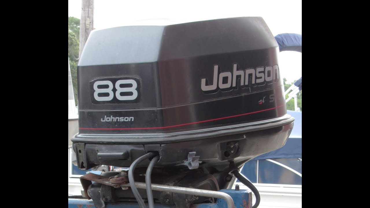6M1B24 Used 1996 Johnson J88TSLEDR 88HP 2-Stroke Outboard Boat Motor 20