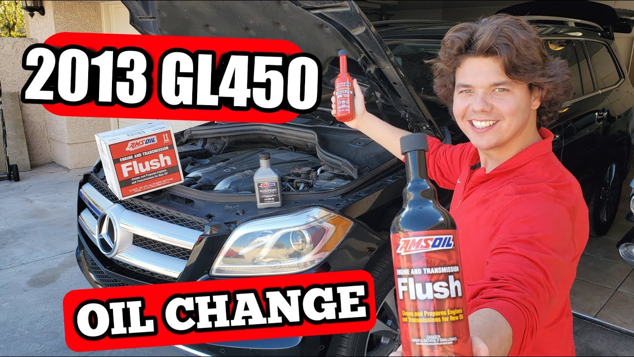 2013 Mercedes GL450 AMSOIL Engine Flush Oil Change