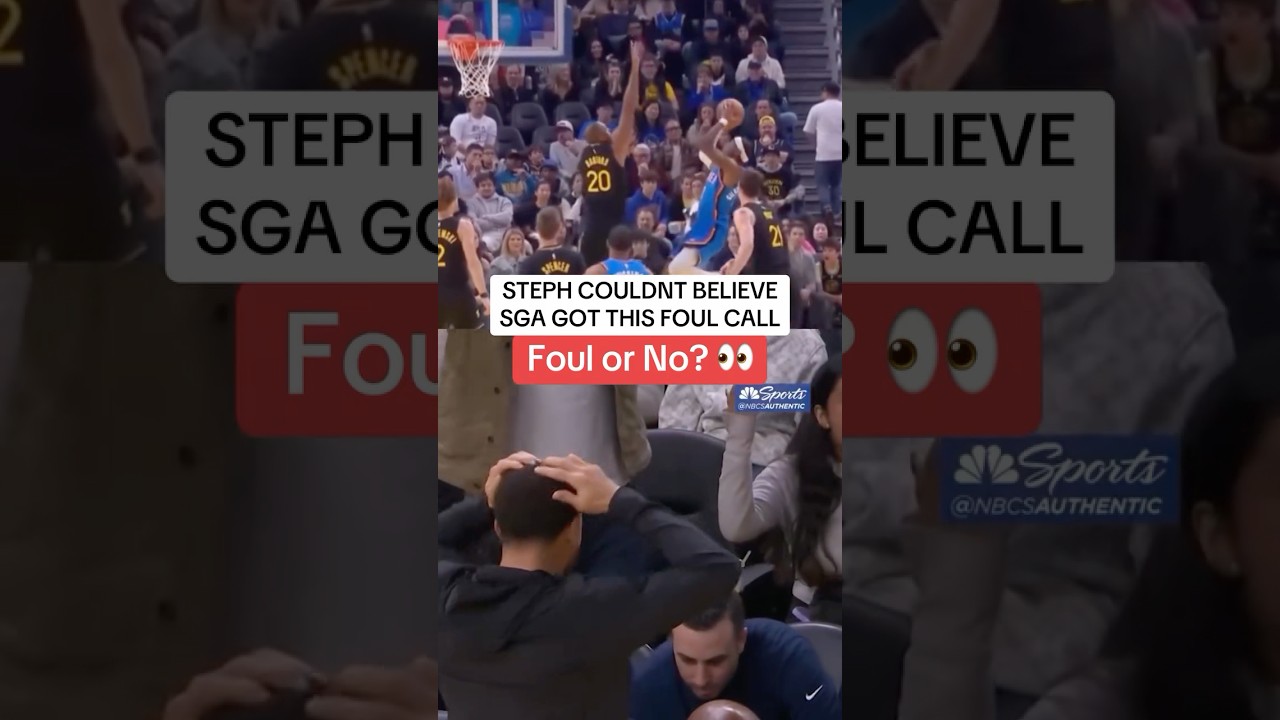 Steph Curry in SHOCK after the FOUL CALL Shai got Warriors vs Thunders 
