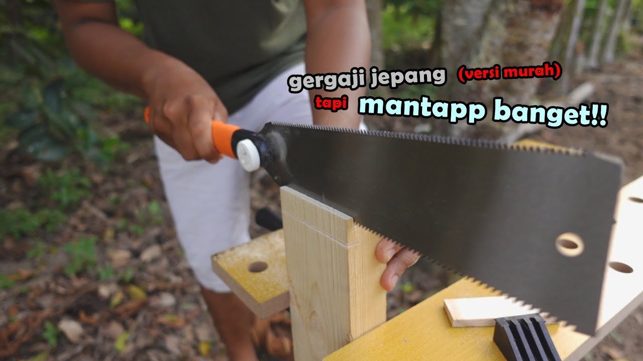 nyobain gergaji ryoba jepang versi murah - QIHONG RYOBA JAPANESE  HANDSAW