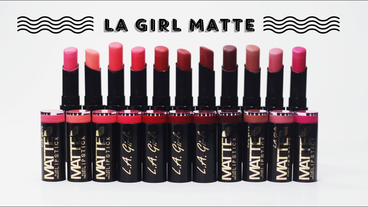 [SWATCH + REVIEW] LA GIRL FLAT VELVET MATTE LIPSTICK (WITH CC ENGSUB)