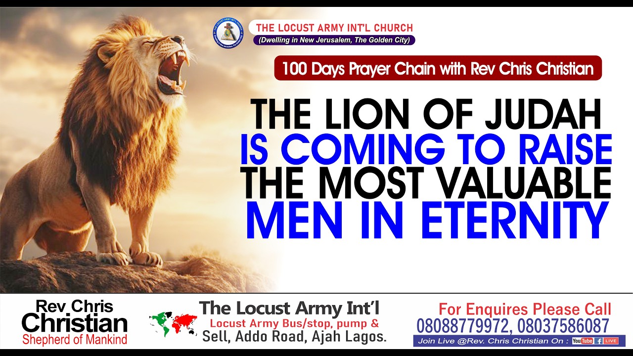 Rev. Chris Christian | The Lion of Judah is Coming to Raise the Most Valuable Men in Eternity